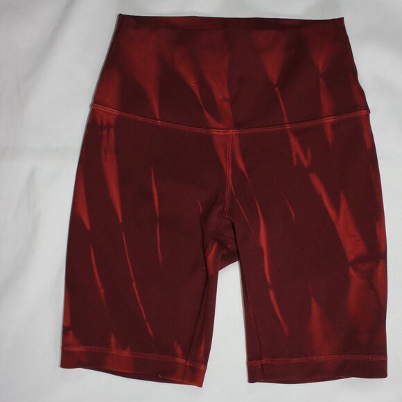 Lululemon Wunder Train High Rise Short 8" Sun Bleached Wash Red Merlot Size 4 - Picture 1 of 7